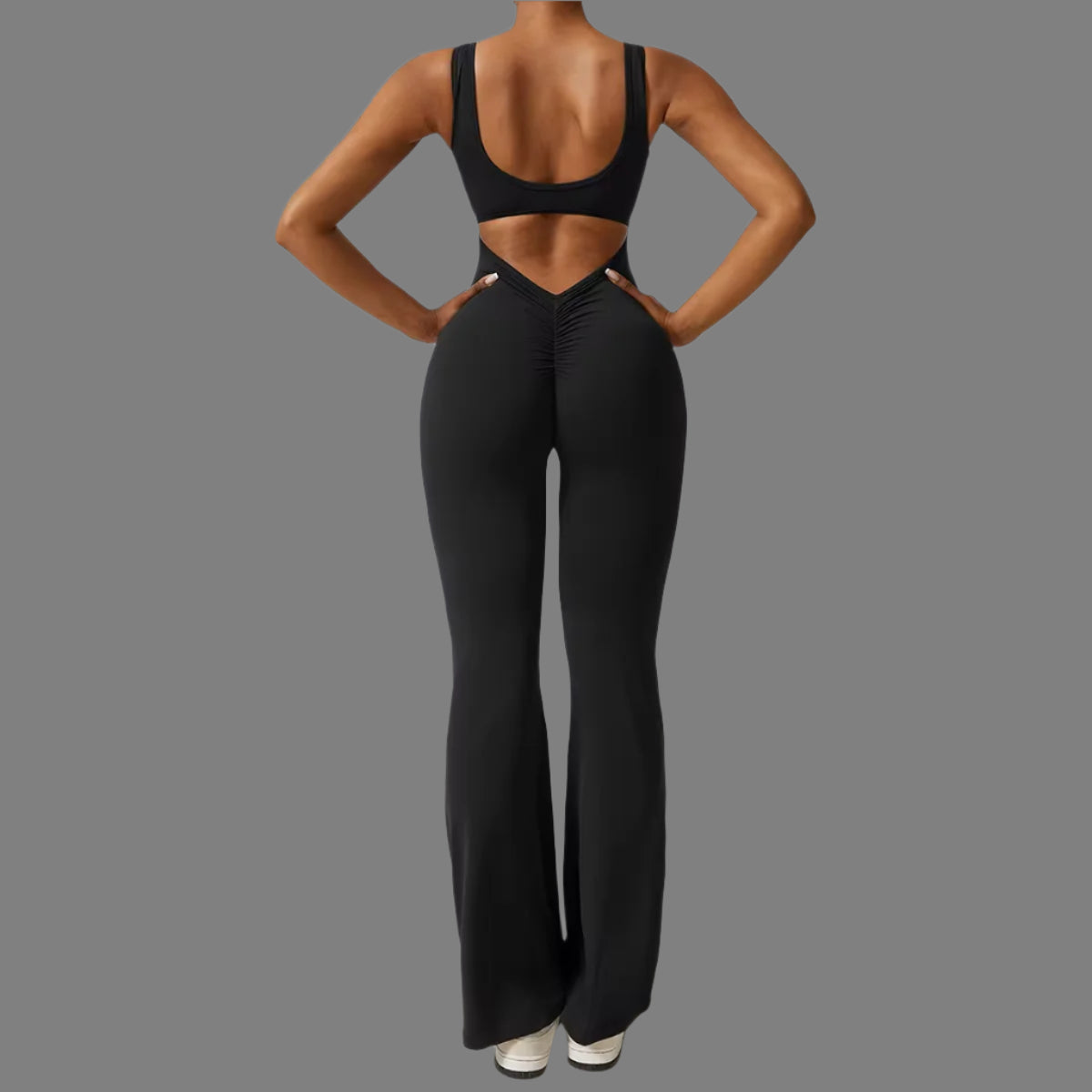 Sexy Back V Jumpsuit Gym Set Women Training Yoga Suit Sportswear Women Sports Jumpsuit Fitness Rompers Stretch Workout Bodysuits